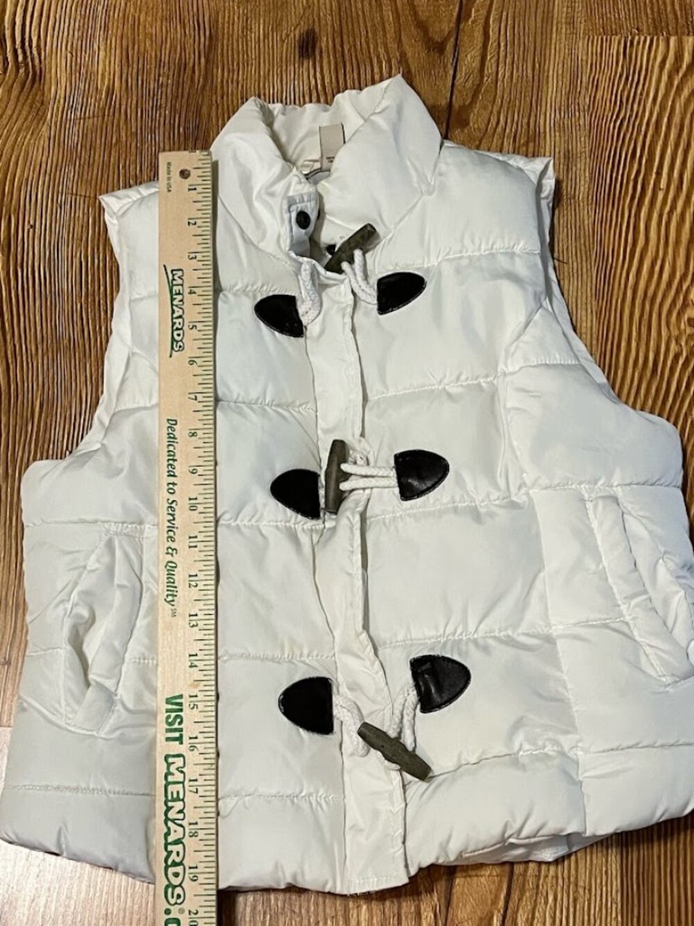 Arizona Jean Company Women's Puffer Vest, White, Medium